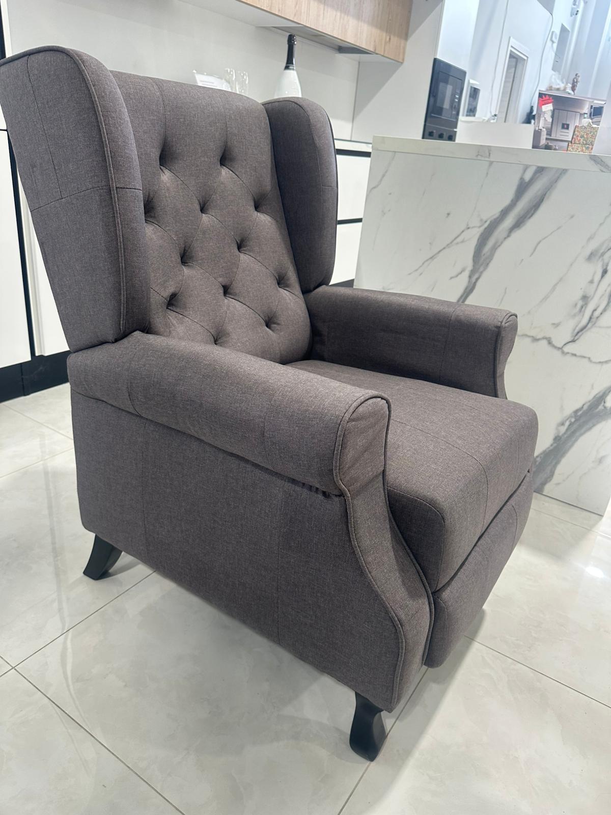 poltrona retraibile manualmente grigio scuro