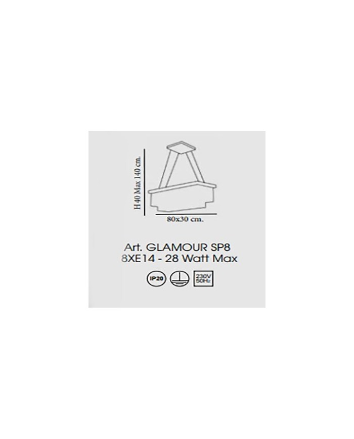 LAMPADARIO A SOSPENSIONE STILE CONTEMPORANEO SP8