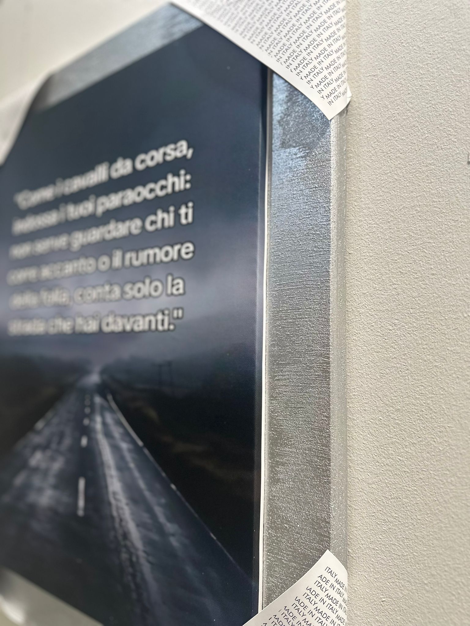 QUADRO MODERNO CON PAESAGGI FRASI MISURE: 49X59