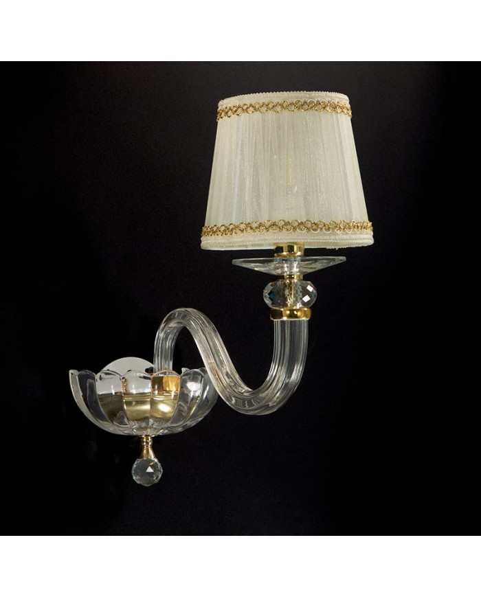 APPLIQUE STILE CONTEMPORANEO IN CRISTALLO RUBINO