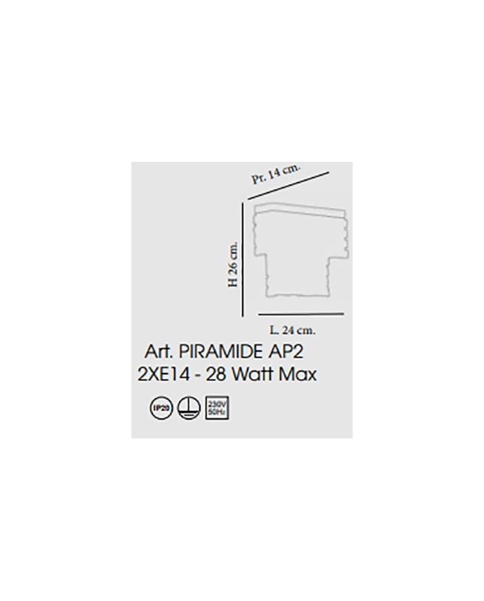 APPLIQUE STILE CONTEMPORANEO PIRAMIDE