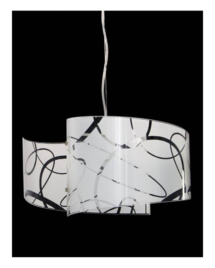 LAMPADARIO A UNA LUCE STILE MODERNO ANELLI DIAM: 22CM