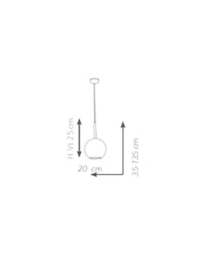 LAMPADARIO A UNA LUCE STILE MODERNO ARIEL DIAM: 30CM