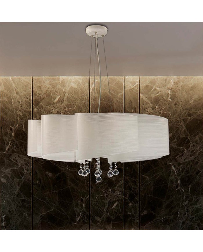 LAMPADARIO A SOSPENSIONE STILE MODERNO CONTEMPORANEO RIGHE SP6
