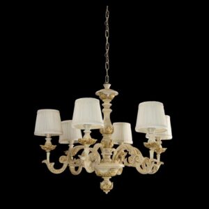LAMPADARIO A SOSPENSIONE STILE SHABBY FIRENZE 6 LUCI