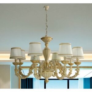 LAMPADARIO A SOSPENSIONE STILE SHABBY TOSCANO 8 LUCI