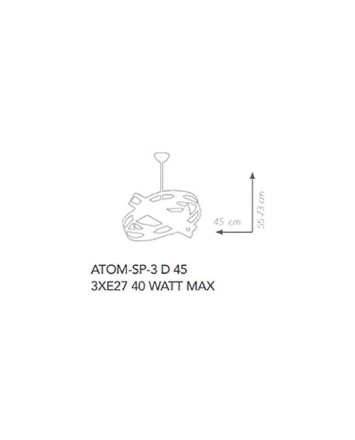 LAMPADARIO STILE MODERNO CONTEMPORANEO ATOM D40