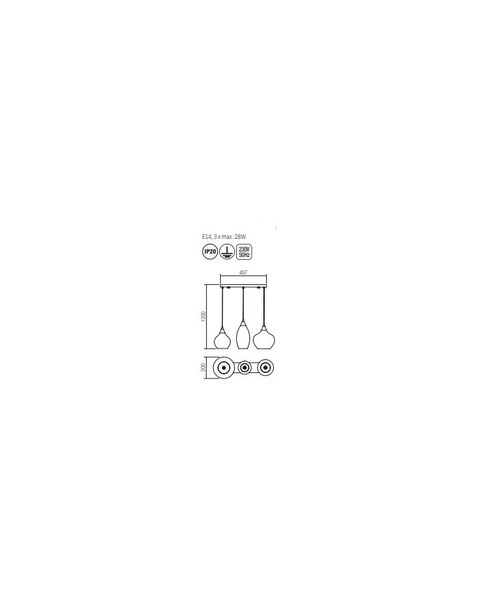 SOSPENSIONE STILE MODERNO TANNER 3 LINEAR