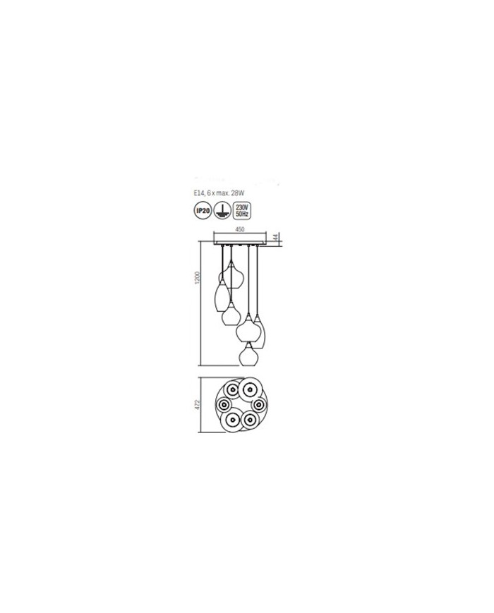 SOSPENSIONE STILE MODERNO TANNER 6L