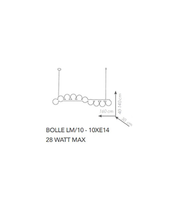 LAMPADARIO A SOSPENSIONE STILE MODERNO BOLLE SP 10