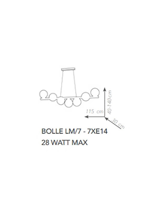 LAMPADARIO A SOSPENSIONE STILE MODERNO BOLLE SP 7