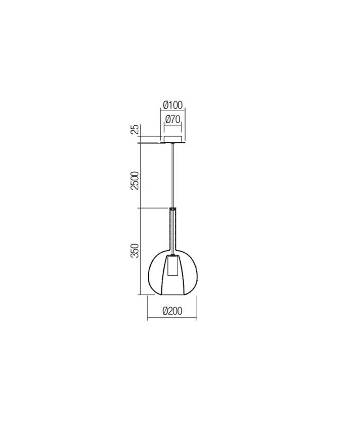 SOSPENSIONE STILE MODERNO TRESOR TRASP T DIAM: 20 CM