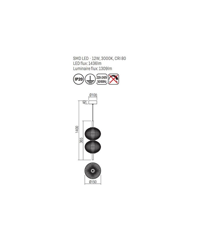SOSPENSIONE STILE MODERNO VENTURA SP2