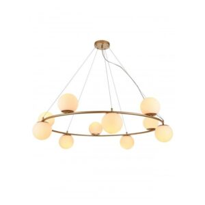 SOSPENSIONE A 10 LUCI STILE MODERNO BOWLING ORO DIAM: 108 CM
