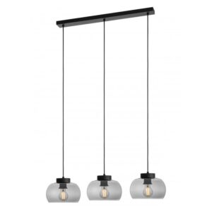 SOSPENSIONE A 3 LUCI STILE MODERNO CROMA LINE LUNGHEZZA: 82 CM