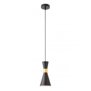 SOSPENSIONE STILE MODERNO KILT NERO DIAM: 12 CM