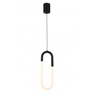 SOSPENSIONE UNA LUCE STILE MODERNO LATIUM NERO DIAM: 15 CM