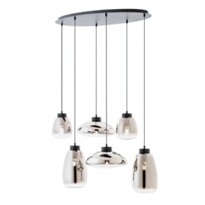 SOSPENSIONE A 6 LUCI STILE MODERNO LUKE DIAM: 46 CM