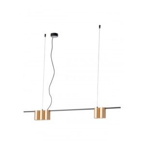 SOSPENSIONE A 5 LUCI STILE MODERNO MODI ORO LUNGHEZZA: 100 CM