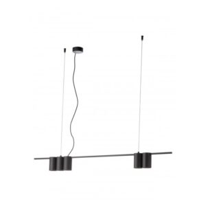 SOSPENSIONE 5 LUCI STILE MODERNO MODI NERO LUNGHEZZA 100 CM
