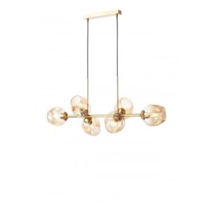 SOSPENSIONE A 6 LUCI STILE MODERNO PIERCE ORO LUNGHEZZA: 97 CM