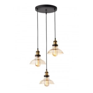 SOSPENSIONE A 3 LUCI STILE MODERNO SAVILLE DIAM: 30 CM