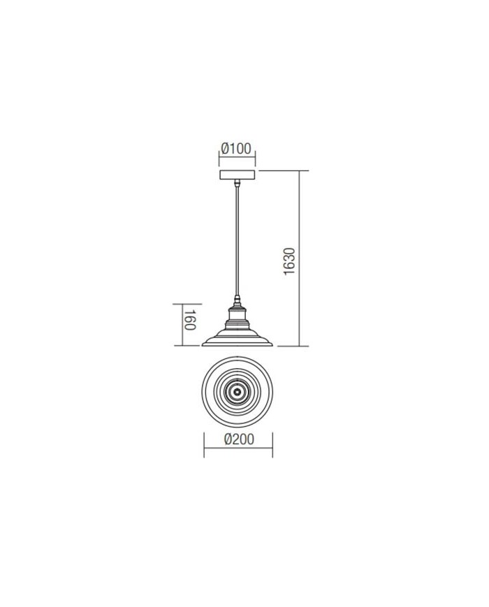 SOSPENSIONE A UNA LUCE STILE MODERNO SPINNER DIAM: 20 CM