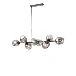 SOSPENSIONE 8 LUCI STILE MODERNO PIERCE NERO LUNGHEZZA: 120 CM
