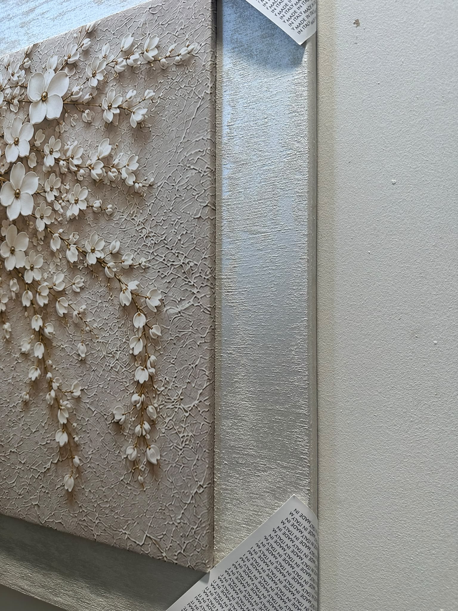 QUADRO ALBERO DELLA VITA CORNICE GHIACCIO 115X70 CM