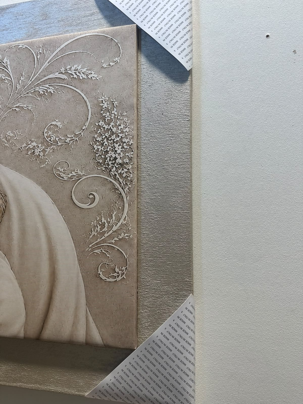 QUADRO SACRA FAMIGLIA CORNICE GHIACCIO 115X70 CM