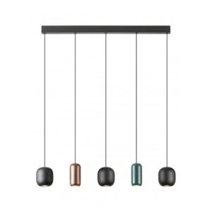 SOSPENSIONE 5 LUCI STILE MODERNO BOOM LUNGHEZZA: 102 CM