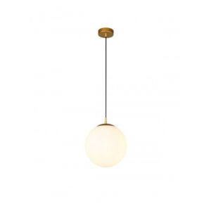 SOSPENSIONE A UNA LUCE STILE MODERNO BOWLING ORO DIAM: 25 CM