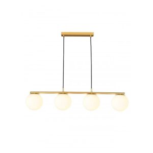SOSPENSIONE A 4 LUCI STILE MODERNO BOWLING ORO LUNGHEZZA: 90 CM
