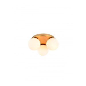 PLAFONIERA 3 LUCI STILE MODERNO BOWLING ORO TOND DIAM: 40 CM