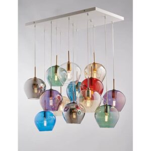 LAMPADARIO 13 LUCI STILE MODERNO CONTEMPORANEO GOCCIA DIAM: 80X40 CM