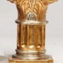 COLONNA-IN-CERAMICA-DECORO-FOGLIA-ORO-ARGENTO-SCULTURA-ARREDO-CASA-STATUA-162163920550