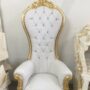 POLTRONA-IN-LEGNO-FOGLIA-ORO-E-ECOPELLE-BIANCA-CON-CRISTALLI-ARREDAMENTO-DIVANO-153217063980
