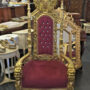 TRONO-POLTRONA-REALE-IN-LEGNO-BAROCCO-FOGLIA-ORO-CON-TESSUTO-ROSSO-E-CRISTALLI-163440113770-2