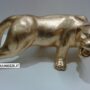 PANTERA-IN-CERAMICA-FOGLIA-ORO-SOPRAMMOBILE-ANIMALI-ARREDO-CASA-CUCINA-SALOTTO-152280824501