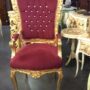 TRONO-POLTRONA-REALE-IN-LEGNO-BAROCCO-FOGLIA-ORO-CON-TESSUTO-ROSSO-E-CRISTALLI-153309766691