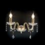 DALLAS-APPLIQUE-IN-VETRO-CRISTALLO-TRASPARENTE-E-FINITURE-ORO-2-LUCI-162747305322