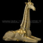 GIRAFFA-SDRAIATA-IN-CERAMICA-CREMA-E-ORO-CON-CRISTALLI-SWAROVSKI-152881714792
