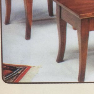TAVOLINO QUADRATO IN LEGNO NOCE CON CASSETTO