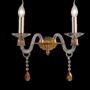 APPLIQUE-LAMPADA-DA-PARETE-OTTONE-BAGNO-ORO-CRISTALLO-CON-CRISTALLI-AMBRA-2x40W-162234477183