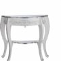 CONSOLLE-IN-LEGNO-BIANCO-E-ARGENTO-154450390163