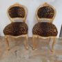 COPPIA-POLTRONCINE-IN-LEGNO-FOGLIA-ORO-E-TESSUTO-LEOPARDATO-SEDIE-163323417833