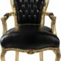 POLTRONA-IN-LEGNO-ORO-IN-ECOPELLE-NERA-CON-STRASS-154449202973-2