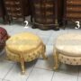 POUFF-IN-LEGNO-FOGLIA-ORO-E-TESSUTO-IN-DIVERSI-COLORI-163321674533