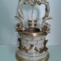 POZZO-ROSE-CERAMICA-AVORIO-FOGLIA-ORO-SOPRAMMOBILE-ARREDO-CASA-SALOTTO-SOGGIORNO-162239936073
