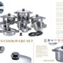 Set-batteria-Silhouette-Bavaria-AMC-18-pezzi-in-acciaio-inox-154240268033